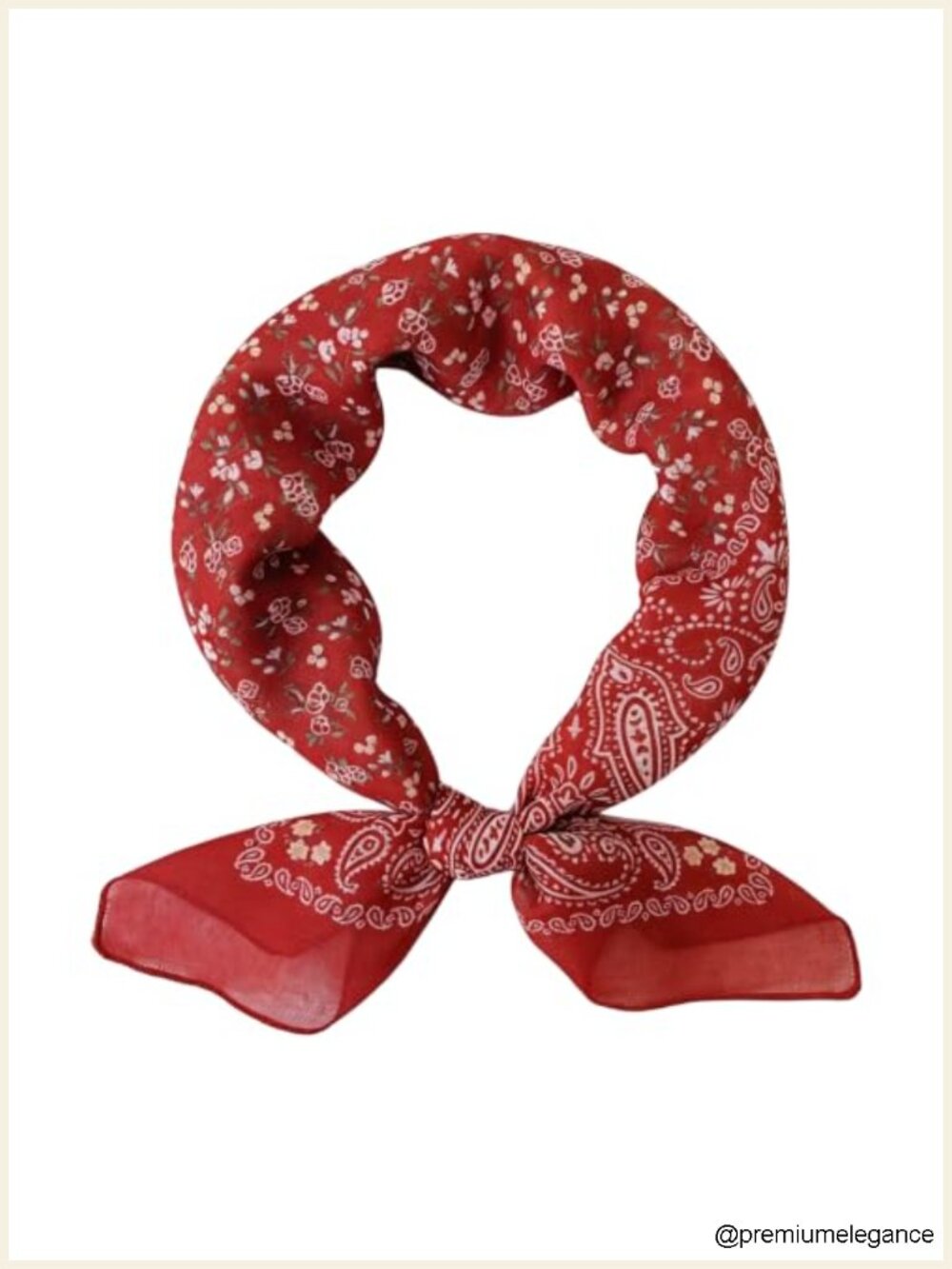 Floral Paisley Square Neck Scarf Lightweight Rayon Blend Bandana Head Wrap